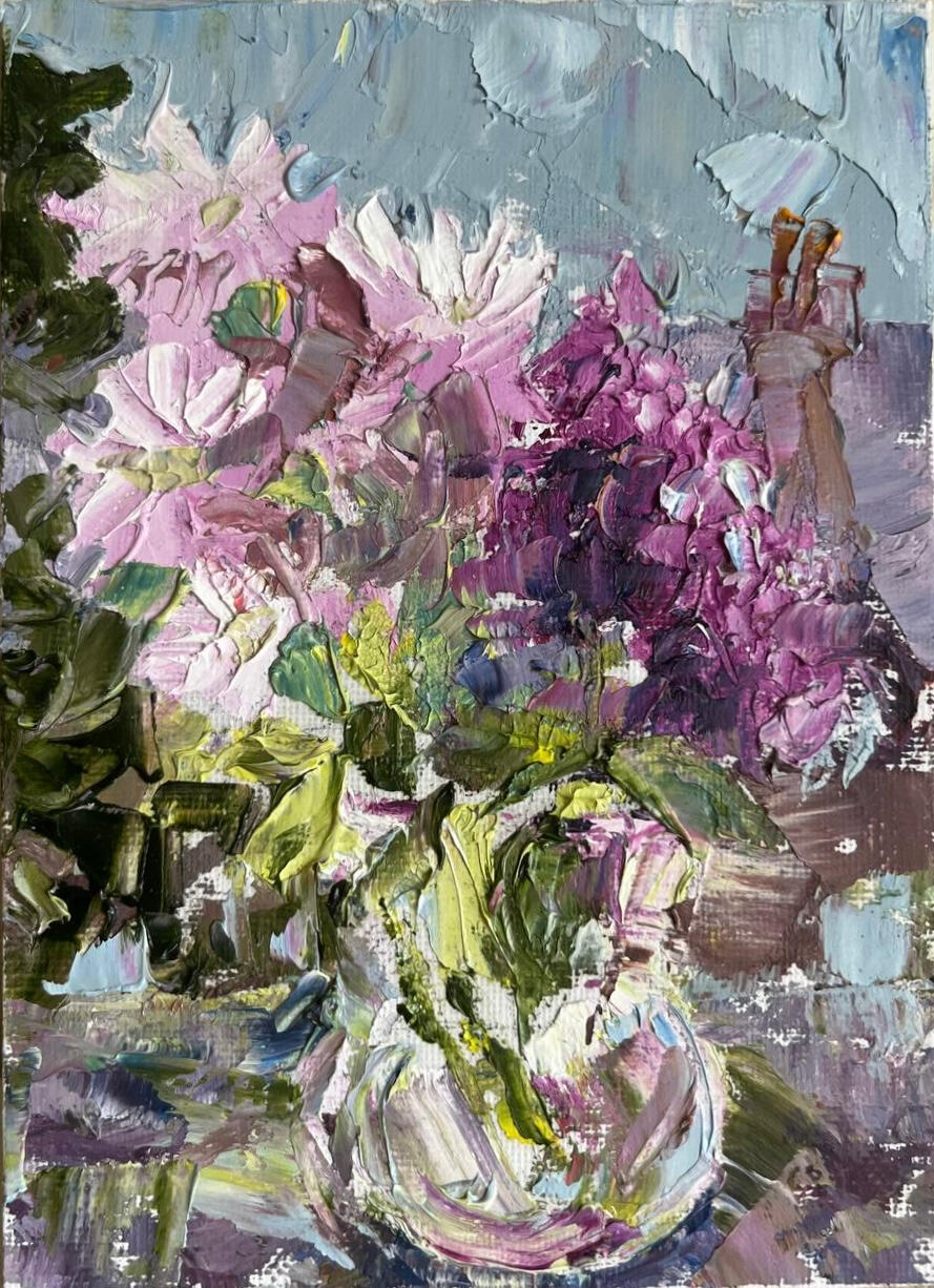 Soft Shades of Spring. Media: Oil on canvas board. Dimensions: 13 × 18 cm.(approx. 5 × 7 in) . Price: £35