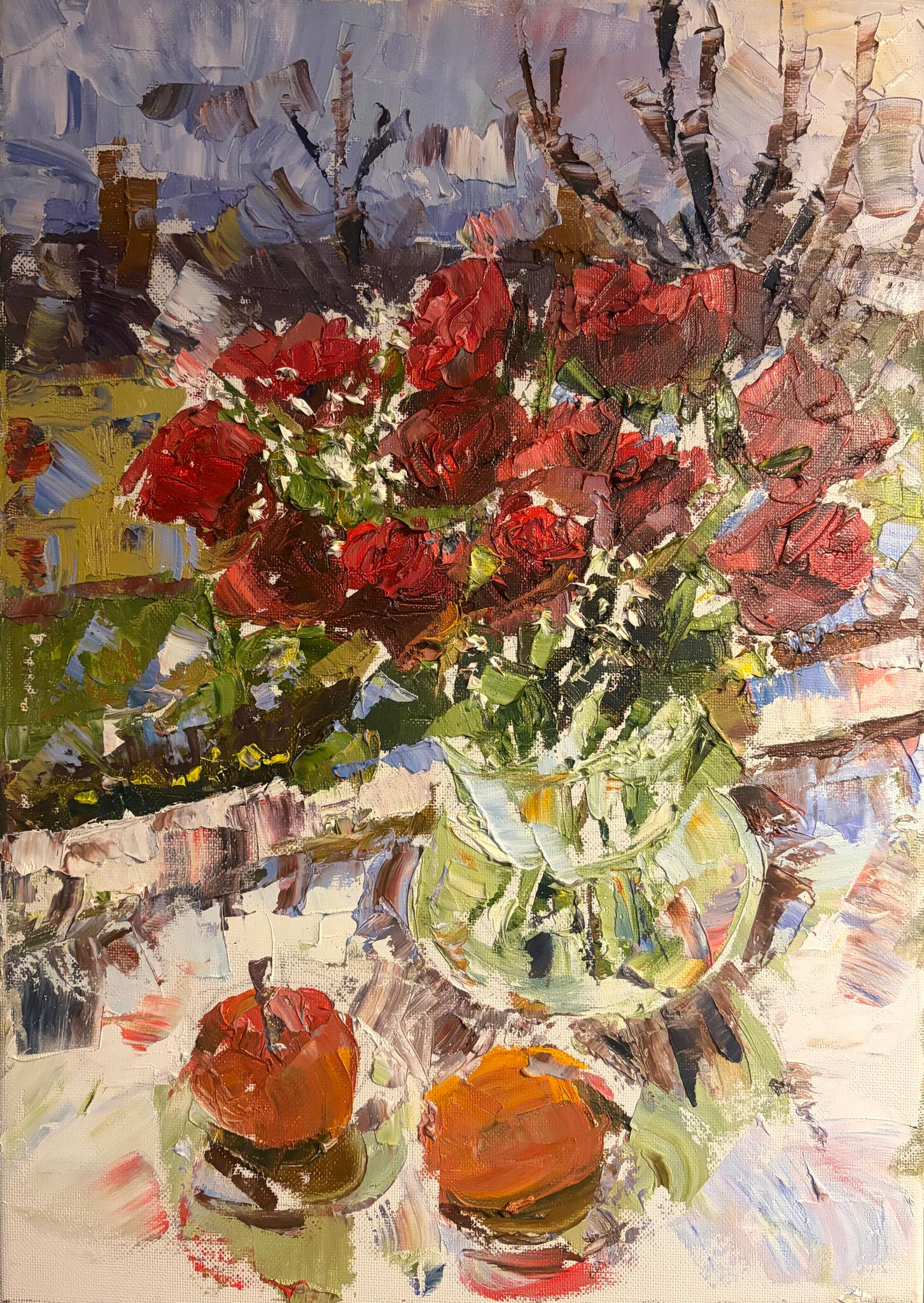 Winter Light, Roses &amp; Apples 10x15 £70